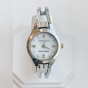 Anne Klein Silver Bangle Bracelet Watch